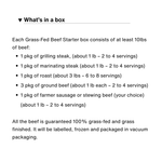 Boîte d’échantillon de 10 lb de bœuf Angus nourri à l'herbe