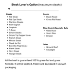 Half Grass-finished Beef (a Side of Beef)